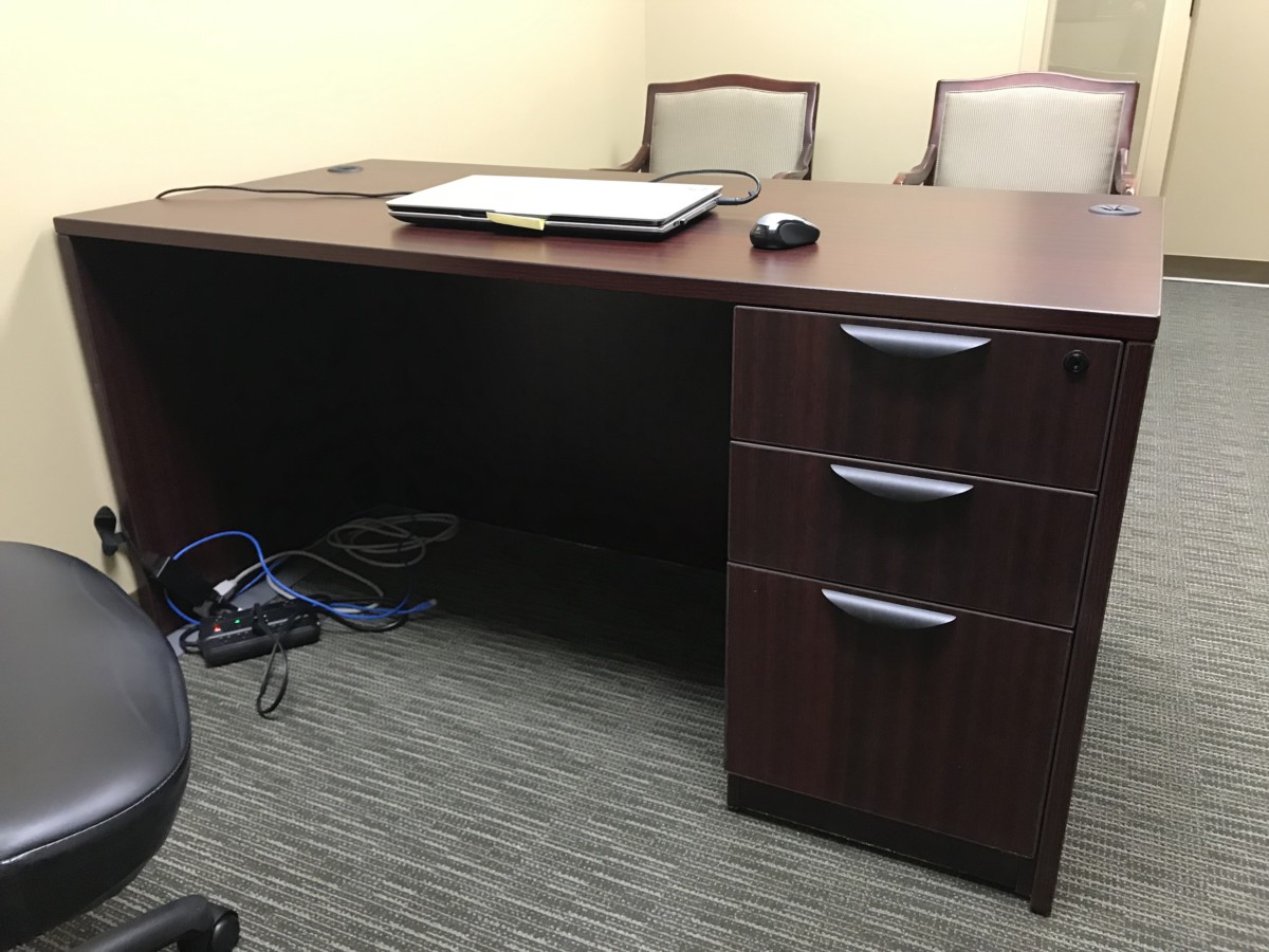 Used Mahogany Desk with Storage $300 - Better Office Furniture