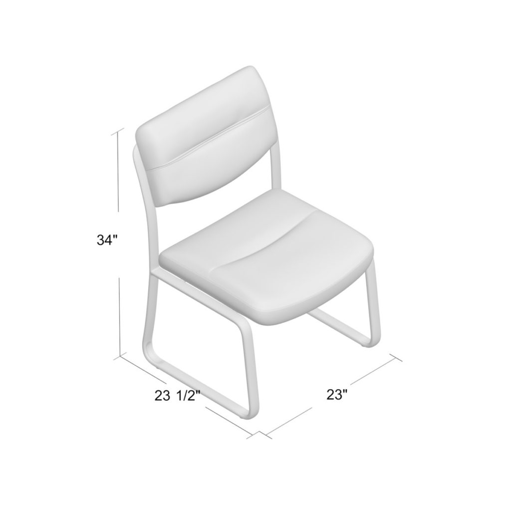 Black 9539 Sled Base Armless Side Chair 185