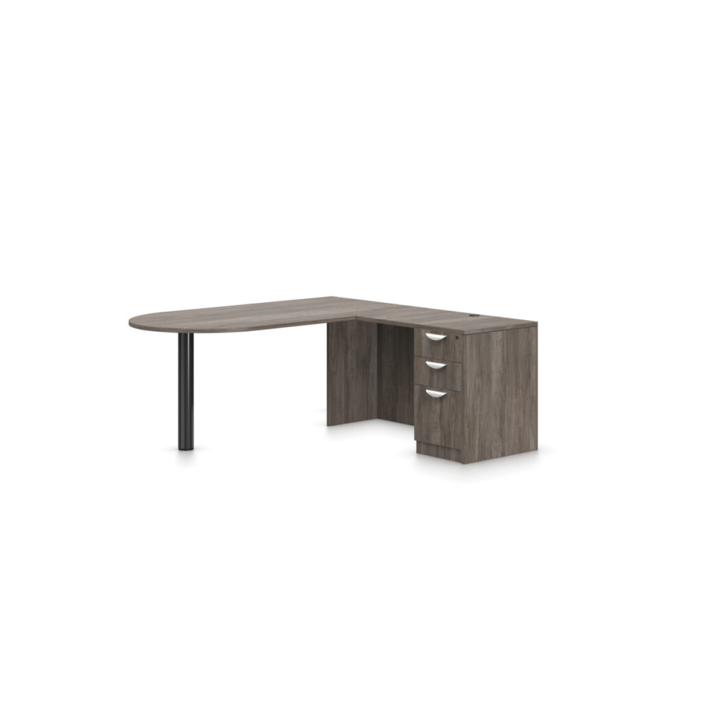 SL Desk Layout K, D-Shape L-Desk $1,223 | Better Office Furniture