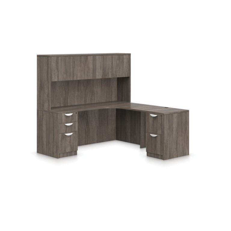 SL Desk Layout L, Corner L-Desk with Hutch $2,376 | Better Office Furniture