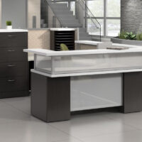 Global Zira Series Two Tone U Shaped Reception Desk
