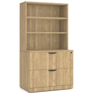 2 Drawer Lateral File with Bookcase Hutch - Image 8