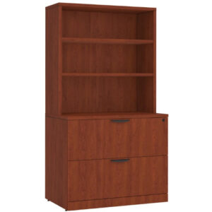 2 Drawer Lateral File with Bookcase Hutch - Image 7