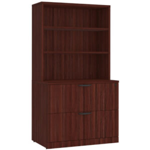 2 Drawer Lateral File with Bookcase Hutch - Image 6