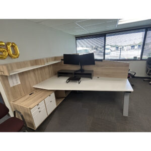 Used Two Person Desk Cubicle