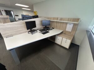Used Two Person Desk Cubicle - Image 4