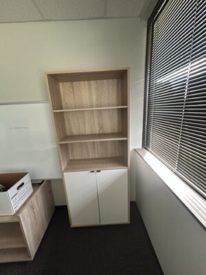 Used Aspen and White L Desk Office Set - Image 3
