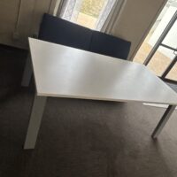 Used White and Silver Table Desk