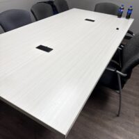 Used Global Zira 8’ Conference Table with Power