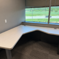 Used Global Zira Right-Hand L Desk with Box-Box-File