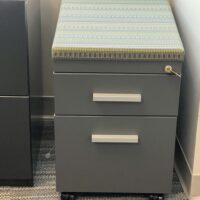 Used Mobile Box File Pedestals with Cushion Top